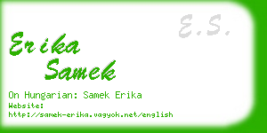 erika samek business card
